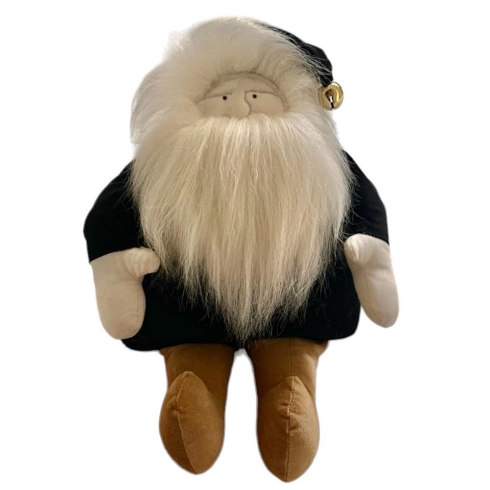 Woof & Poof Black Velvet Christmas Musical Santa We Wish You a Merry Christmas